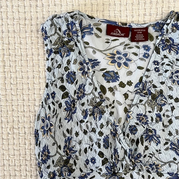 Y2K Jordache Babydoll Floral Tank Top - Picture 4 of 7